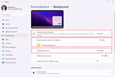 Change slider background windows 11
