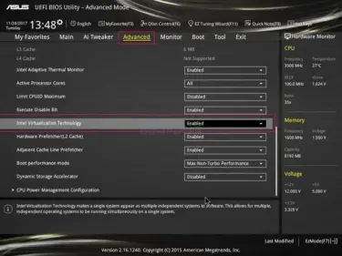 Enable Virtualization in BIOS for AMD CPUs